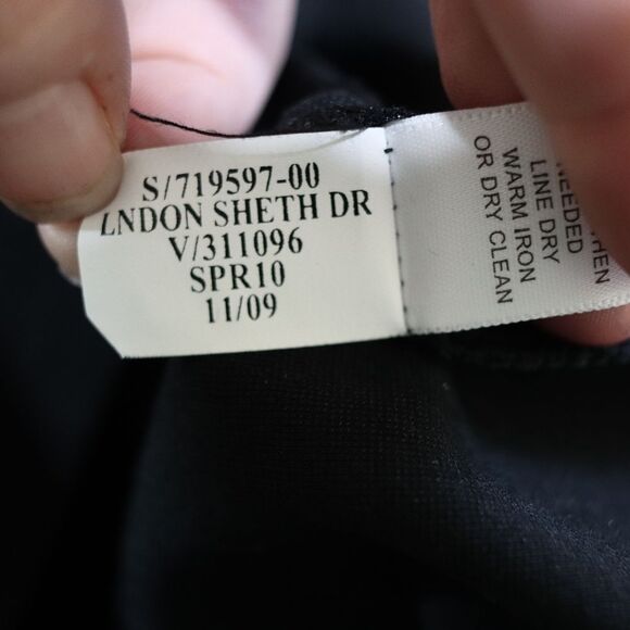 Banana Republic Black Tank Square Neck Mini Dress 14 Corporate Goth - Picture 13 of 15